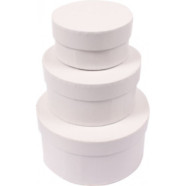 Bote en papier, ronde, 12x6, 10x5, 8x4, 3 pices