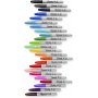 Ensemble de stylos fibre Sharpie - Marqueurs permanents Glam des annes 80 - Paquet de 24 couleurs non tries