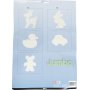 Assiettes perles - transparentes - ours en peluche - voiture - renne - canard et lapin - JUMBO - 5 pcs