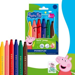 Feutres jumbo Greta Gris, couleurs assorties - lot de 6 Feutres jumbo Greta Gris, couleurs assorties - lot de 6