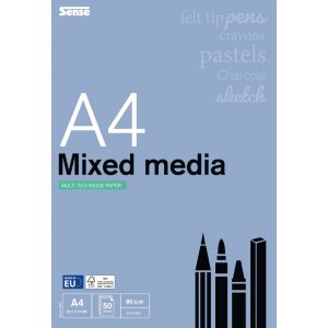 Bloc Multiteknik A4, 80G/m², 50 feuilles Bloc Multiteknik A4, 80G/m², 50 feuilles