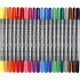 Marqueur Colortime Double - couleurs standards - 20 pcs