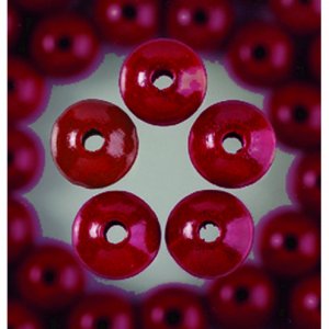 Perles en bois - rouge foncé Perles en bois - rouge foncé