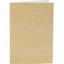 Cartes et enveloppes - or - paillettes - 11,5 x 16,5 cm - 4 sets