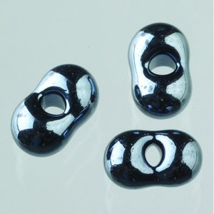 Perles Farfalle - couleur arc-en-ciel anthracite Perles Farfalle - couleur arc-en-ciel anthracite