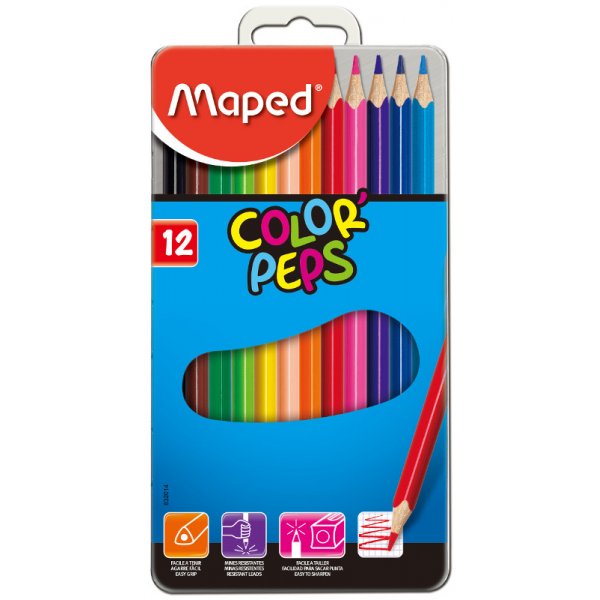 Set de crayons de couleur Maped - 12 Crayons
