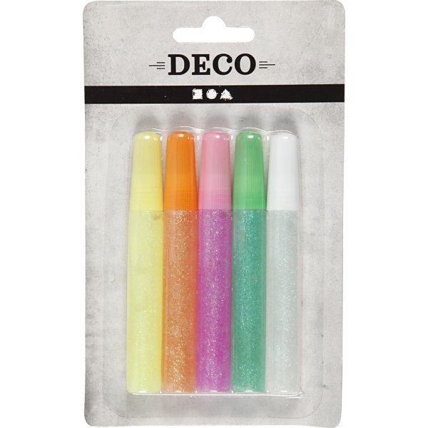 Colle pailletée - couleurs pastel - 5 x 10 ml Colle pailletée - couleurs pastel - 5 x 10 ml