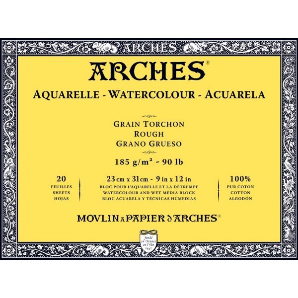 Bloc aquarelle Rough Grove Arches 185g