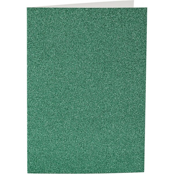 Cartes et enveloppes - vert - paillettes - 4 sets Cartes et enveloppes - vert - paillettes - 4 sets