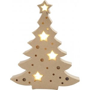 Figurine en carton avec lumière intégrée - Sapin de Noël Figurine en carton avec lumière intégrée - Sapin de Noël