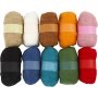 Laine carde - couleurs mlanges - 10 x 25 g