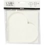 Cartes coeur - blanc cass - 10 sets