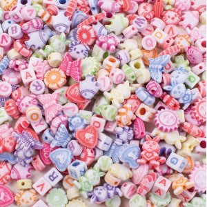Perles et lettres pastel - 550 pcs Perles et lettres pastel - 550 pcs