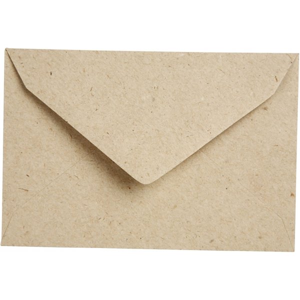 Enveloppe recycle - naturel - 7,8 x 11,5 cm - 50 pcs