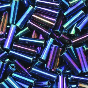 Perles en tige 6,8 x 2,2 mm - mélange bleu 13 g couleur arc-en-ciel Perles en tige 6,8 x 2,2 mm - mélange bleu 13 g couleur arc-en-ciel