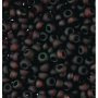 Rocailles mates transparentes  2,6 mm - marron fonc