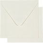 Carte postale avec enveloppe - blanc cass - 12,5 x 12,5 cm - 10 pcs