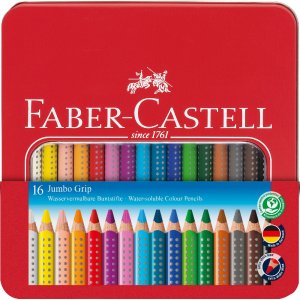 Crayons aquarelle Jumbo Grip - Étui métal paquet de 16 Crayons aquarelle Jumbo Grip - Étui métal paquet de 16