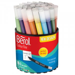 Stylo fibre Berol - Color Fine - 42 stylos Stylo fibre Berol - Color Fine - 42 stylos