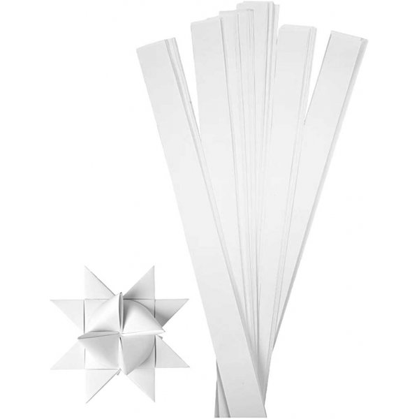 Bandes étoiles - blanc - Ø11,5 cm - 100 bandes Bandes étoiles - blanc - Ø11,5 cm - 100 bandes