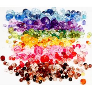 Perles en plastique à facettes Harmony - mixtes - couleurs mélangées - 7 x 250 g Perles en plastique à facettes Harmony - mixtes - couleurs mélangées - 7 x 250 g