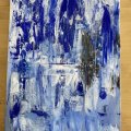 Image client Grattoir en caoutchouc 10,5 x 5,5 cm - bleu 1 pc.