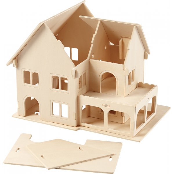Figurine de construction 3D - Maison avec porche