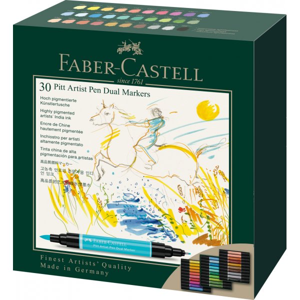 Stylo  dessin - Faber-Castell - Pitt Artist Dual Marker - 30 pcs