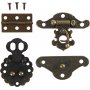 Mini raccords - or antique - 10 sets