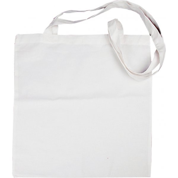 Sac textile  anse longue - blanc