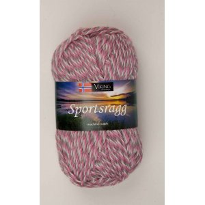 Fil Viking Chiffon de sport 50g - Rose/Gris (584) SR Fil Viking Chiffon de sport 50g - Rose/Gris (584) SR