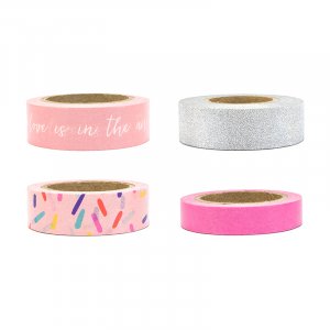 Ruban Washi - Pack de 4 - Mix/L'amour est dans l'air Ruban Washi - Pack de 4 - Mix/L'amour est dans l'air