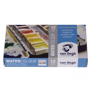 Coffret aquarelle Van Gogh dans une boîte en métal ½ tasse (12 couleurs et pinceau) Coffret aquarelle Van Gogh dans une boîte en métal ½ tasse (12 couleurs et pinceau)