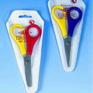 Ciseaux de bricolage pour gauchers 13 cm - ronds bicolores Ciseaux de bricolage pour gauchers 13 cm - ronds bicolores