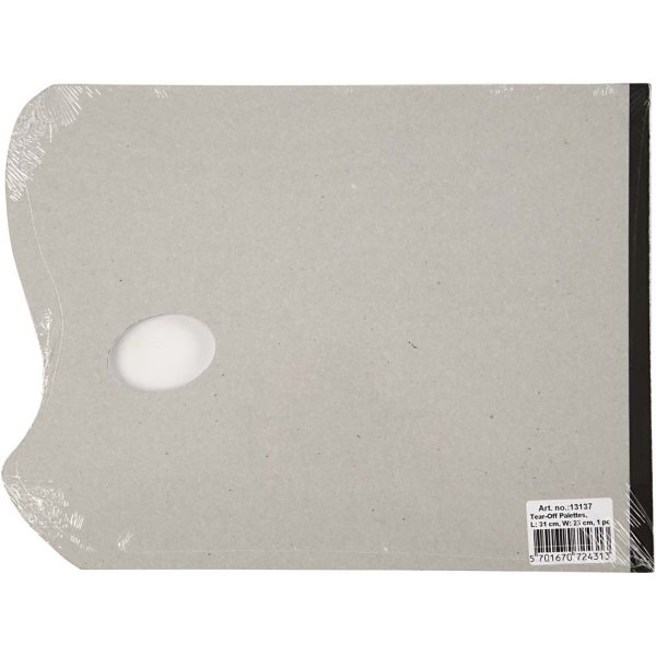 Palette jetable - blanche - 31 x 23 cm - 40 feuilles Palette jetable - blanche - 31 x 23 cm - 40 feuilles