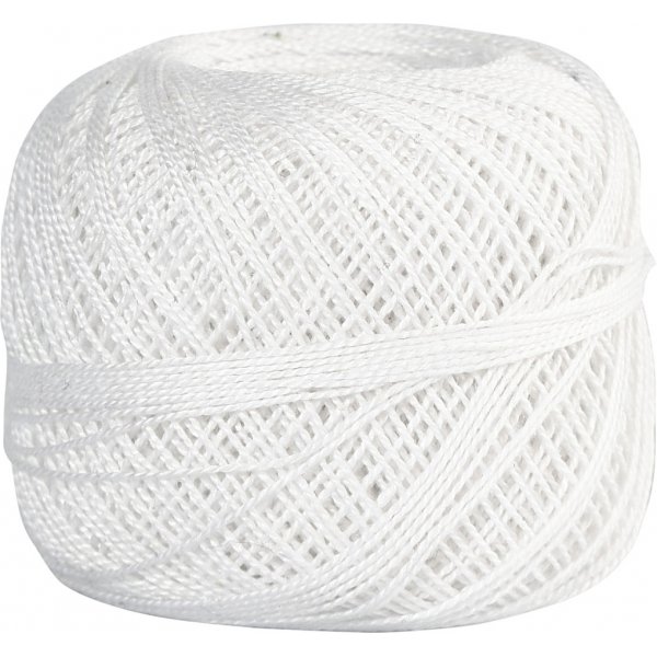 Fil de coton mercerisé - blanc - 20 g Fil de coton mercerisé - blanc - 20 g