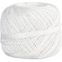 Fil de coton merceris - blanc - 20 g