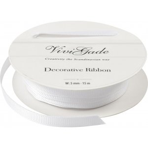 Ruban gros grain - blanc - 15 m Ruban gros grain - blanc - 15 m