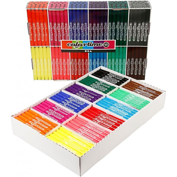 Crayons Colortime - couleurs standards - 5 mm - 24 pcs