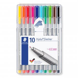 Feutres fins Triplus 0,3 mm - 10 stylos Feutres fins Triplus 0,3 mm - 10 stylos