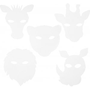 TeaCH Me - figurines en carton - Masques de la jungle - 16 pcs TeaCH Me - figurines en carton - Masques de la jungle - 16 pcs