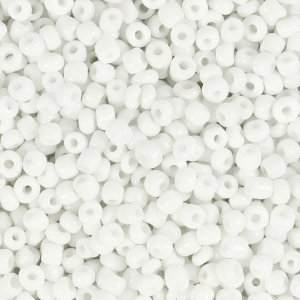 Perles de rocaille - blanches - 25 g Perles de rocaille - blanches - 25 g