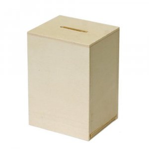 Tirelire en Bois non traité Rectangulaire - 70x100x60 mm Tirelire en Bois non traité Rectangulaire - 70x100x60 mm