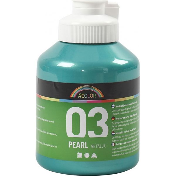 Peinture scolaire Acrylique - Mtallis - vert - mtallis - 500 ml