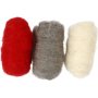 Laine carde - harmonie rouge/blanc - 3 x 10 g