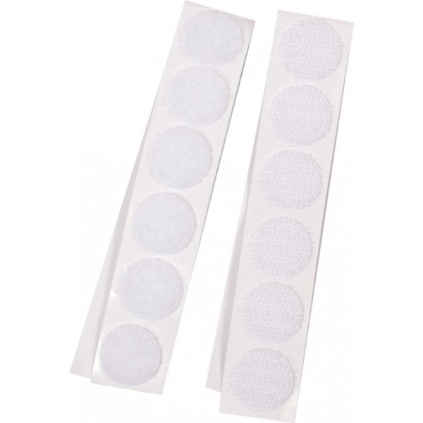 Velcro rond blanc 20 mm 12 jeux autocollants