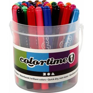 Crayons Colortime - couleurs mélangées - 5 mm - 42 pcs Crayons Colortime - couleurs mélangées - 5 mm - 42 pcs