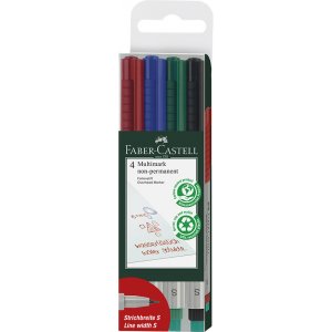 Stylo marqueur - Faber-Castell - Multimark non permanent - 4 pcs taille S Stylo marqueur - Faber-Castell - Multimark non permanent - 4 pcs taille S