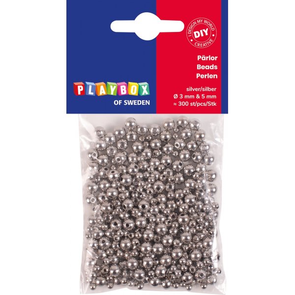 Perles argentes 300 pcs