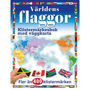 Drapeaux du monde; Livre d'autocollants avec carte murale Drapeaux du monde; Livre d'autocollants avec carte murale